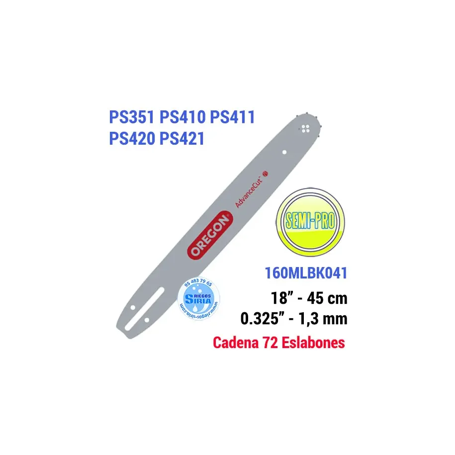 ESPADA Oregon 180MLBK041 0.325" 1,3mm 45cm DOLMAR