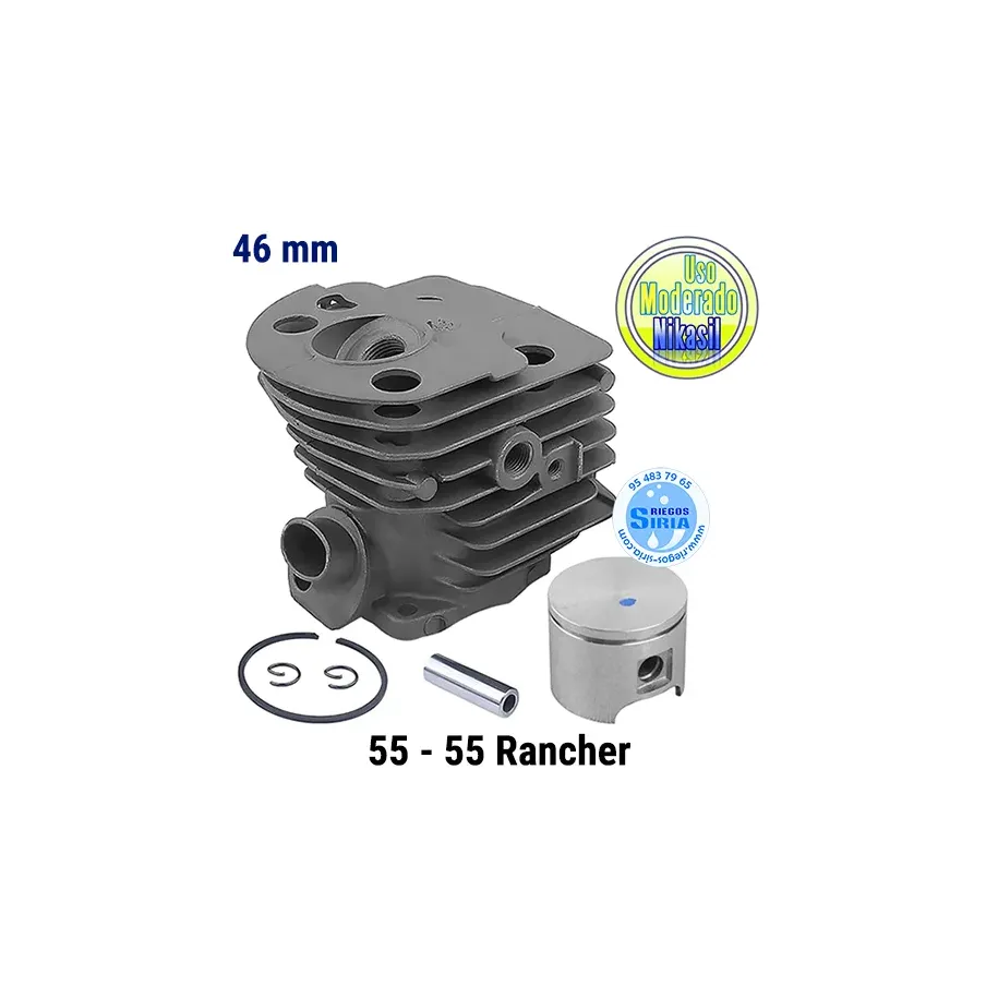 CILINDRO Completo NIKASIL Husqvarna 55 55 Rancher 46mm