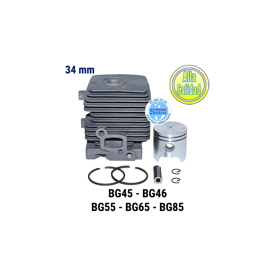 CILINDRO y PISTÓN Stihl BG45 BG46 BG55 BG65 BG85 34mm