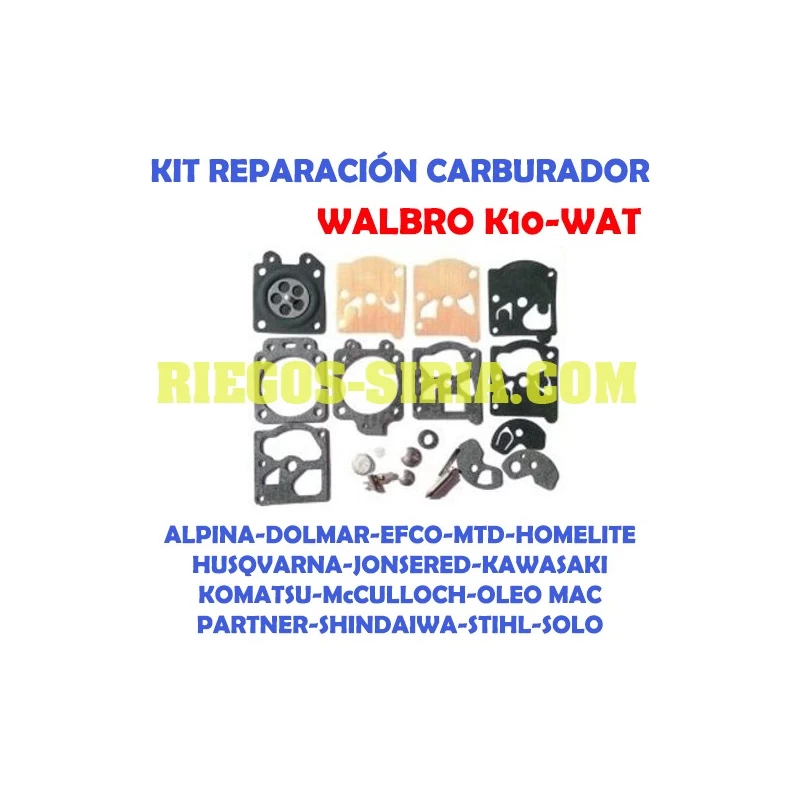 Kit Reparación Carburador compatible Walbro K10 WAT 020617