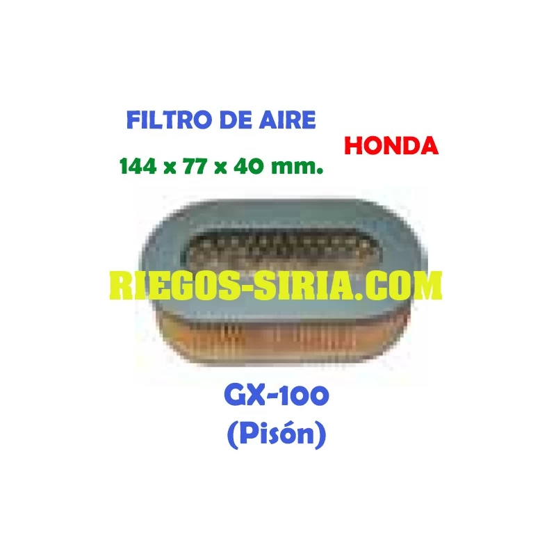 Filtro de aire adaptable GX 100 Pison 000075