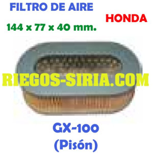 Filtro de aire adaptable GX 100 Pison 000075