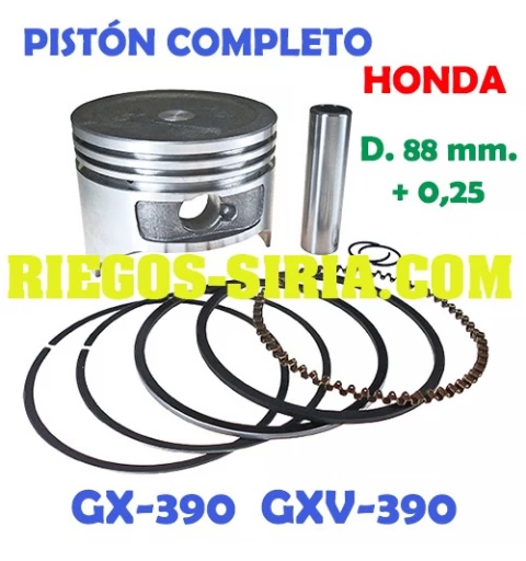Pistón Completo adaptable GX 390 GXV 390 + 0,25 mm 000135
