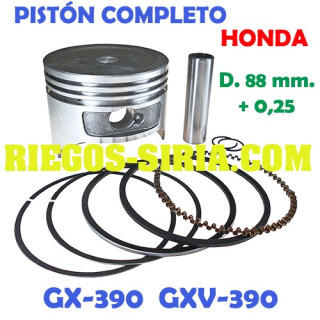 Pistón Completo adaptable GX 390 GXV 390 + 0,25 mm 000135