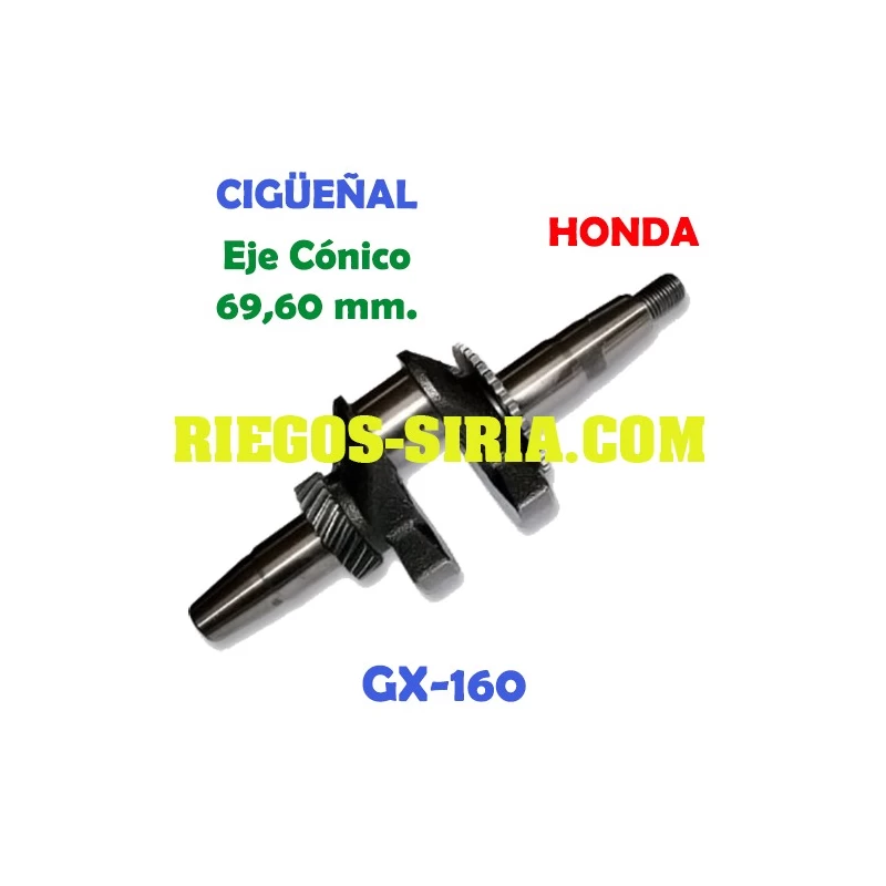Cigüeñal adaptable GX160 Eje Cónico 69,60 mm. 000051