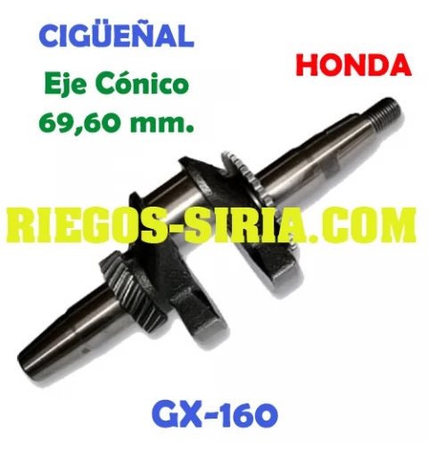 Cigüeñal adaptable GX160 Eje Cónico 69,60 mm. 000051