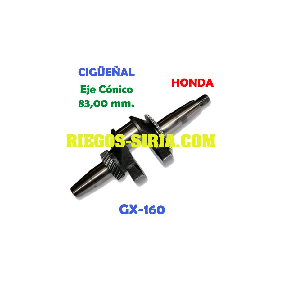 Cigüeñal adaptable GX160 Eje Cónico 83 mm. 000408