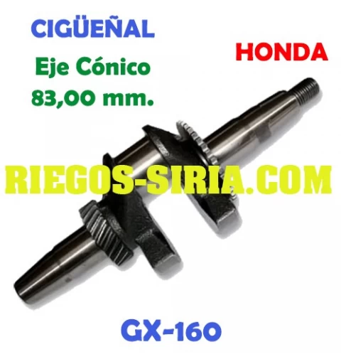 Cigüeñal adaptable GX160 Eje Cónico 83 mm. 000408