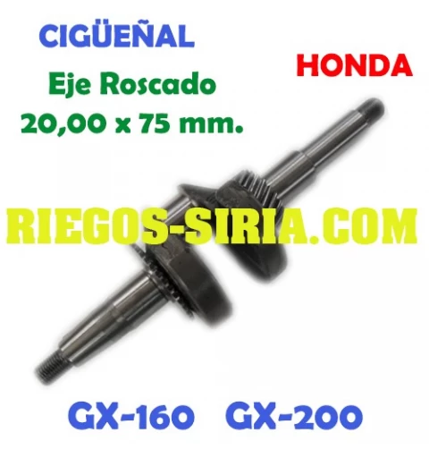 Cigüeñal adaptable GX160 200 Eje Roscado 000358