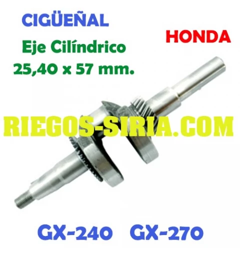 Cigüeñal adaptable GX240 270 Eje Cilíndrico 25,4 x 57 000281