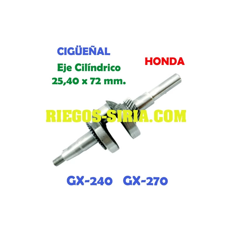 Cigüeñal adaptable GX240 270 Eje Cilíndrico 25,4 x 72 000352