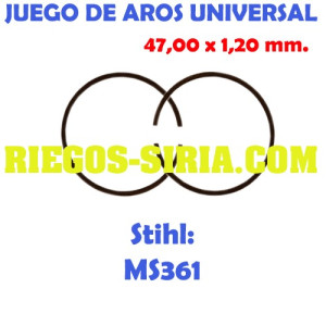 Juego de Segmentos Universal 47 x 1,20 mm. 020386