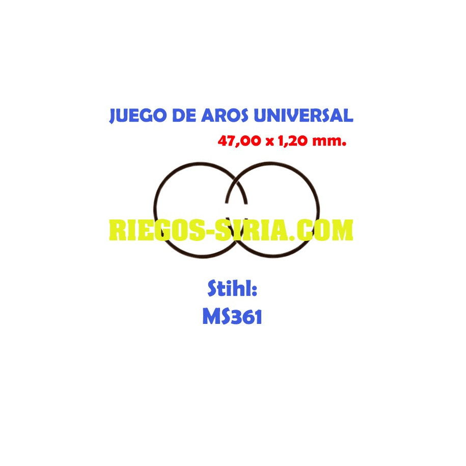 Juego de Segmentos Universal 47 x 1,20 mm. 020386