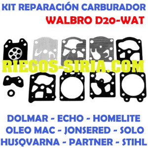 Kit Membranas Carburador adaptable Walbro D20 WAT 020583