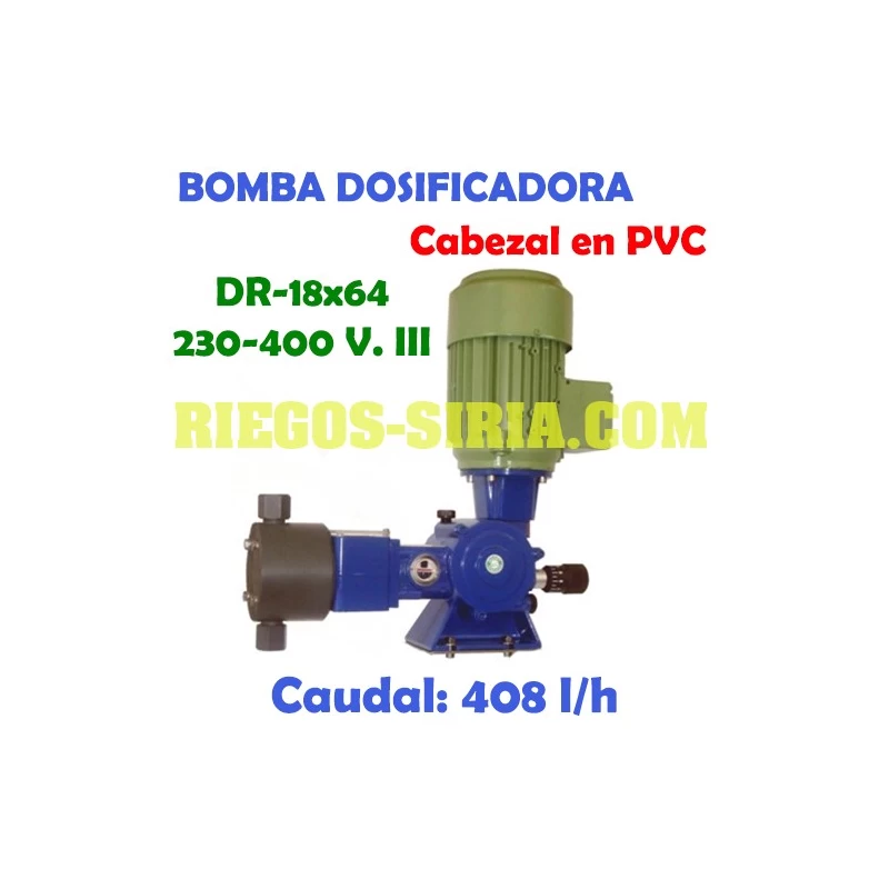 Bomba Dosificadora Pistón DR 18x64 230-400 V. DR1864CT