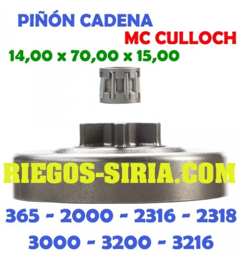 Piñón Cadena 3/8" 7 Dientes Mc Culloch 610 650 PM800 850 120188