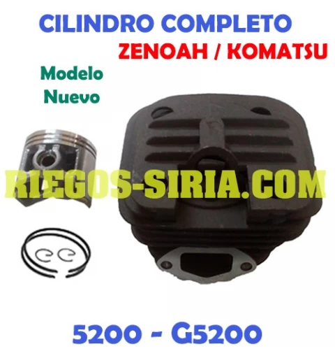 Cilindro Completo adaptable Komatsu Zenoah 5200 Modelo Nuevo 100020