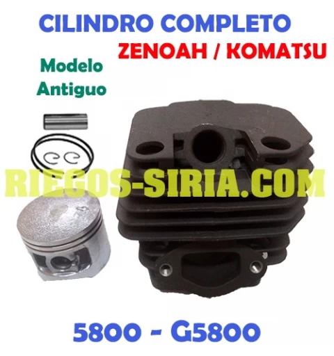 Cilindro Completo adaptable Komatsu Zenoah 5800 Modelo Antiguo 100021