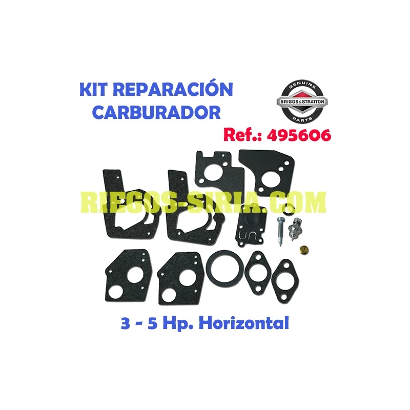 Kit Reparación Carburador Original B&S 3 - 5 Hp. 495606