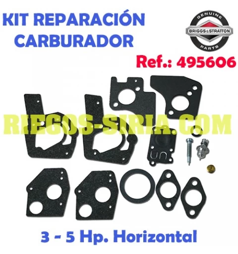Kit Reparación Carburador Original B&S 3 - 5 Hp. 495606