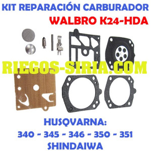 Kit Reparación Carburador adaptable Walbro K24 HDA 020791