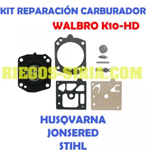 Kit Reparación Carburador adaptable Walbro K10 HD 020599