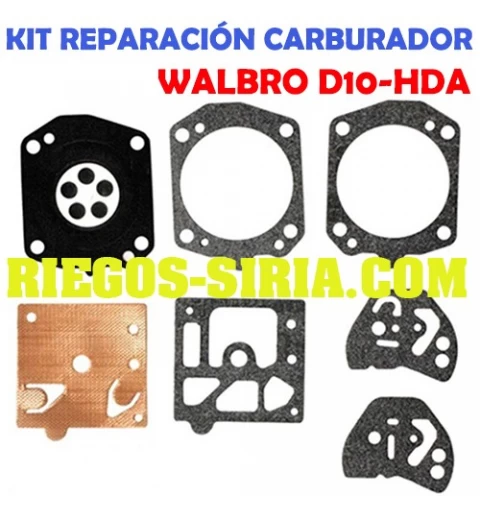 Kit Reparación Carburador adaptable Walbro D10 HDA D20 HDA 020587