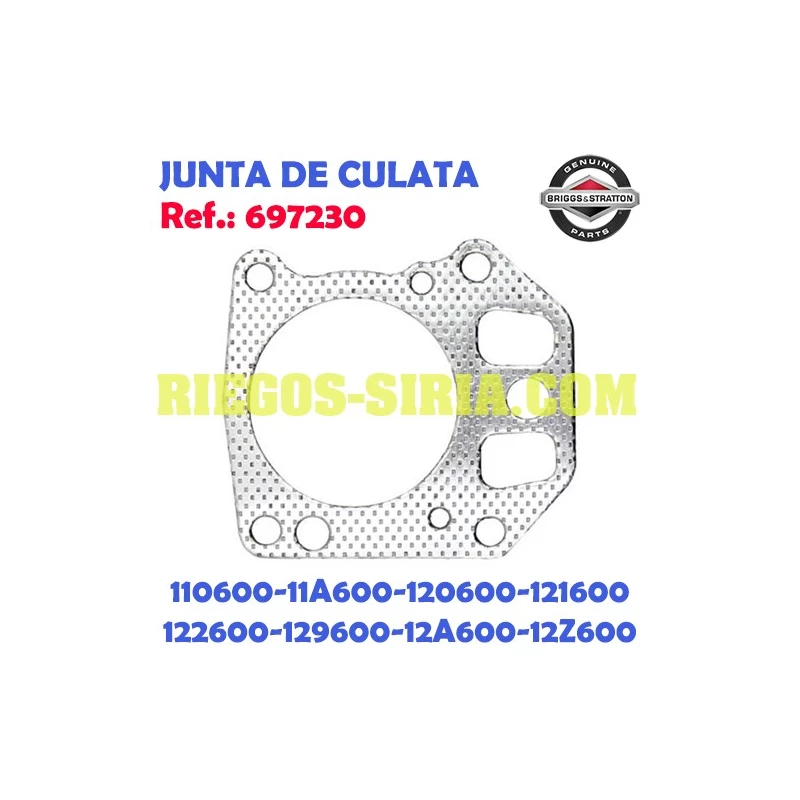 Junta de Cilindro Original B&S 110600 120600 121600 697230