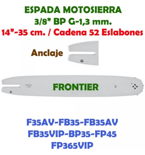 Espada Motosierra Frontier 3/8" LP G-1,3 35 cm. 120112