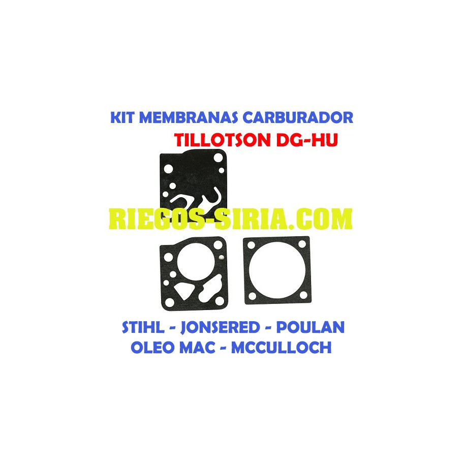 Kit Membranas Carburador adaptable Tillotson DG-HU 020585