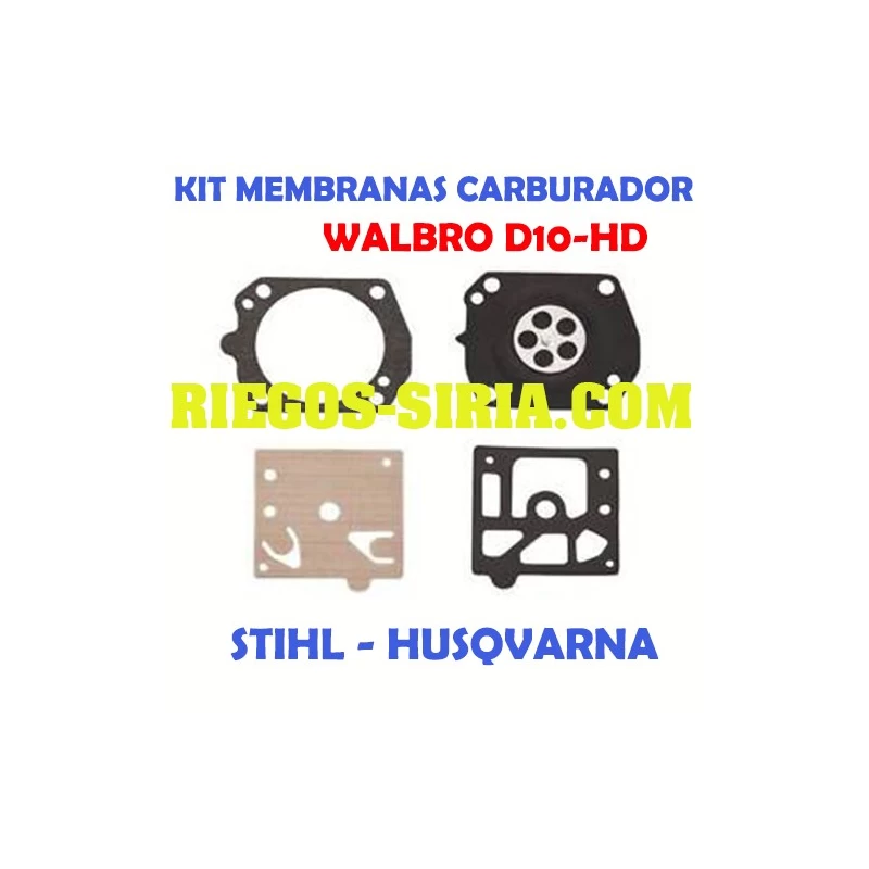 Kit Membranas Carburador adaptable Walbro D10 HD 020654
