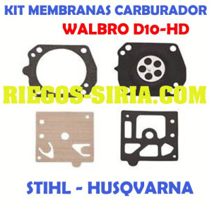 Kit Membranas Carburador adaptable Walbro D10 HD 020654