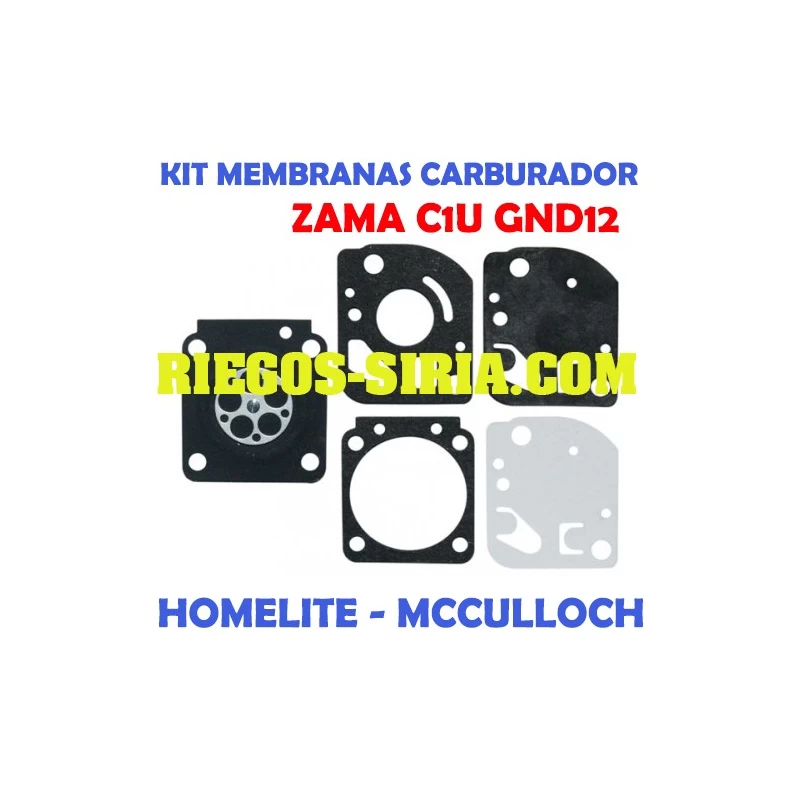 Kit Membranas Carburador adaptable Zama C1U GND12 020605
