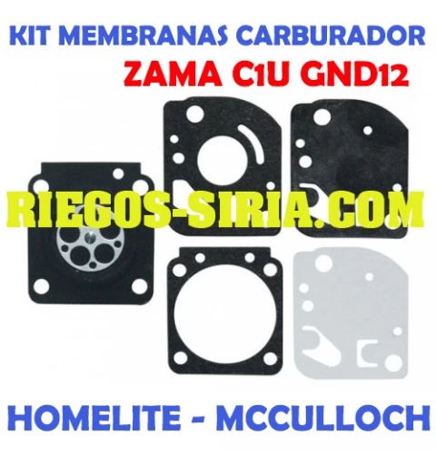 Kit Membranas Carburador adaptable Zama C1U GND12 020605