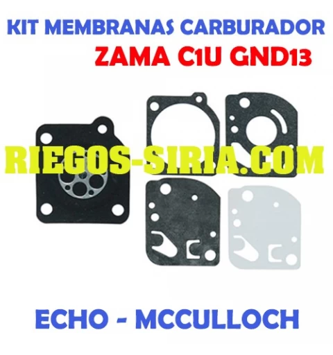 Kit Membranas Carburador adaptable Zama C1U GND13 020612