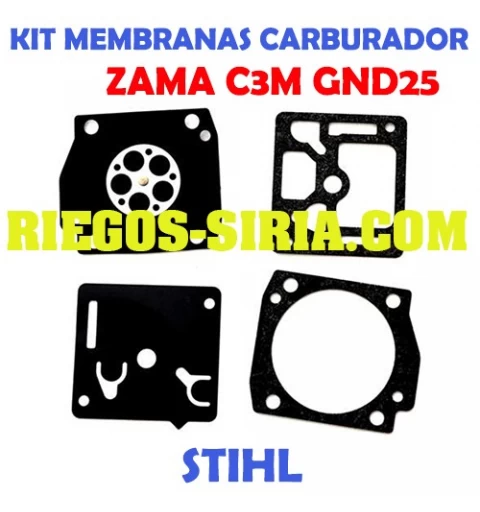 Kit Membranas Carburador adaptable Zama C3M GND25 020607