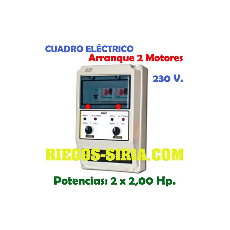 Cuadro Eléctrico Arranque 2 Motores 2,00 Hp. 230 V.