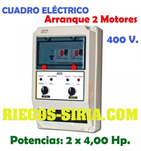 Cuadro Eléctrico Arranque 2 Motores 4,00 Hp. 400 V.