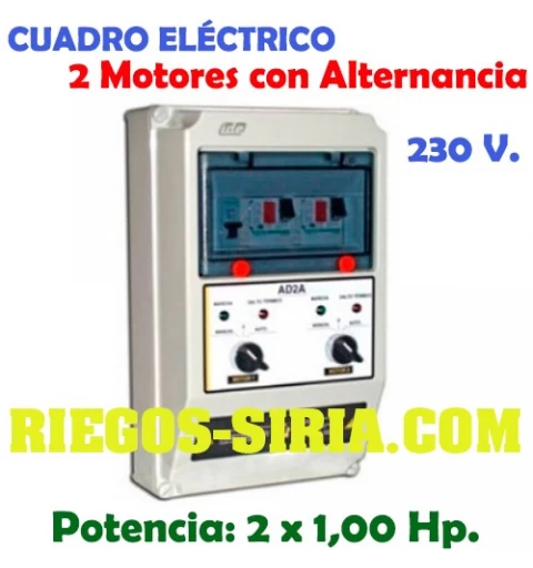 Cuadro Arranque 2 Motores 1,00 Hp. con Alternancia 230 V.