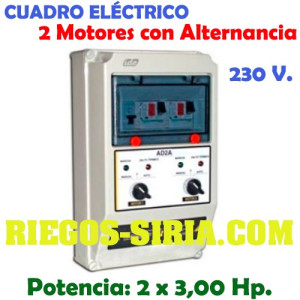 Cuadro Arranque 2 Motores 3,00 Hp. con Alternancia 230 V.