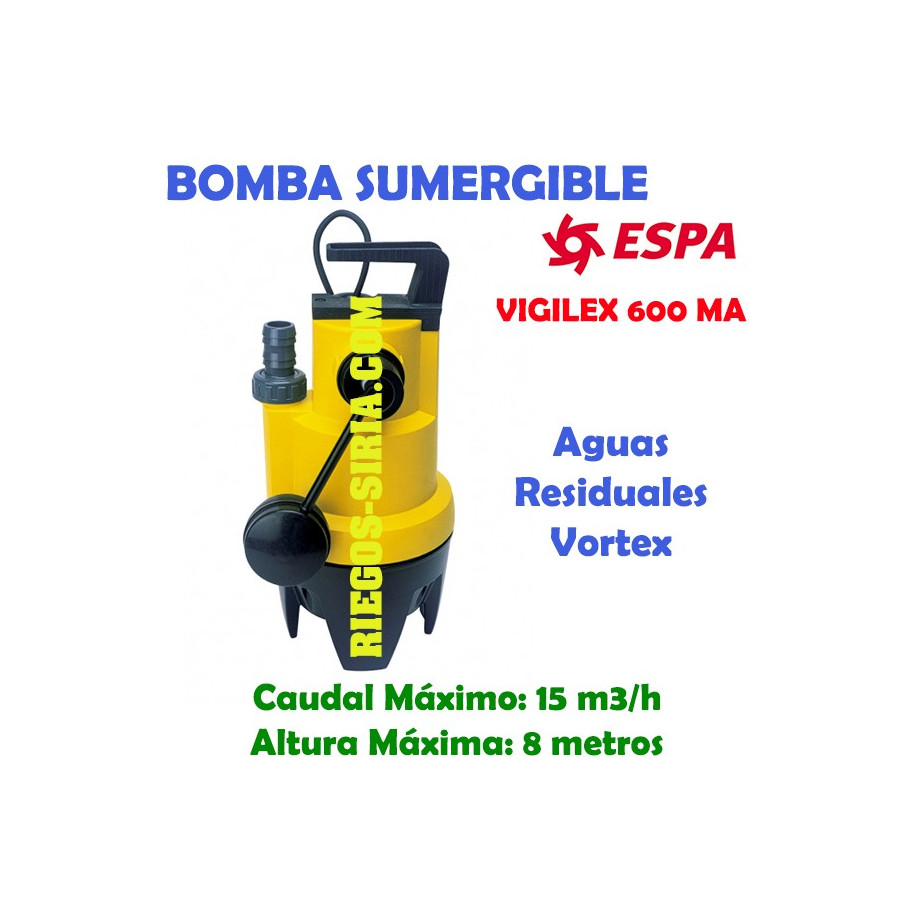 Bomba sumergible achique Espa Vigilex 600 MA 105800