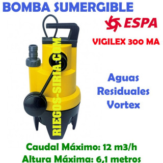 Bomba sumergible achique Espa Vigilex 300 MA 105796