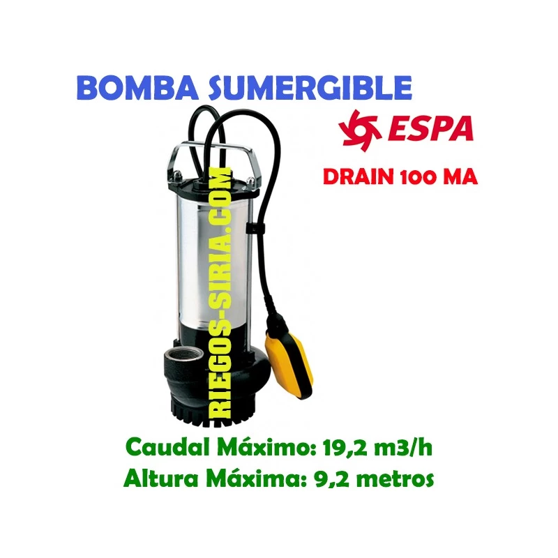 Bomba Sumergible Achique Drain 100 MA 96601