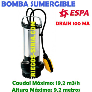 Bomba Sumergible Achique Drain 100 MA 96601