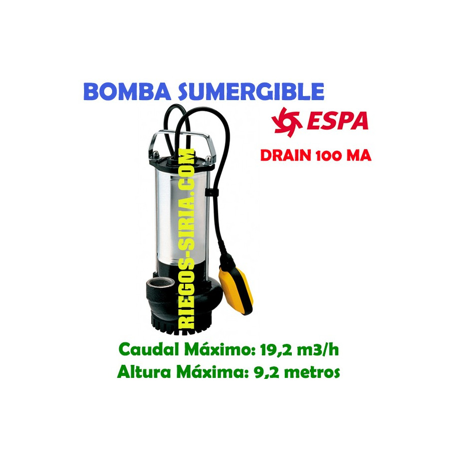 Bomba Sumergible Achique Drain 100 MA 96601