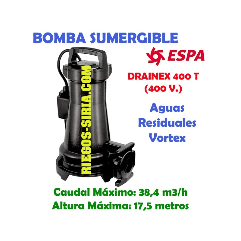 Bomba Sumergible Achique Aguas Sucias Drainex 400 137506