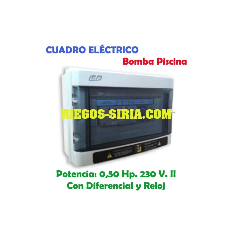 Cuadro Eléctrico Bomba Piscina 0,50 Hp. 230 V. con Diferencial PSD02M