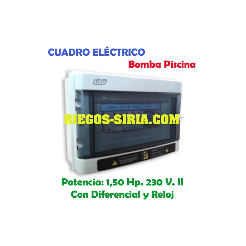Cuadro Eléctrico Bomba Piscina 1,50 Hp. 230 V. con Diferencial PSD04M