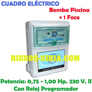 Cuadro Eléctrico Bomba Piscina 0,75-1,00 Hp. 230 V. + 1 Foco PS103M