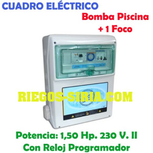 Cuadro Eléctrico Bomba Piscina 1,50 Hp. 230 V. + 1 Foco PS104M